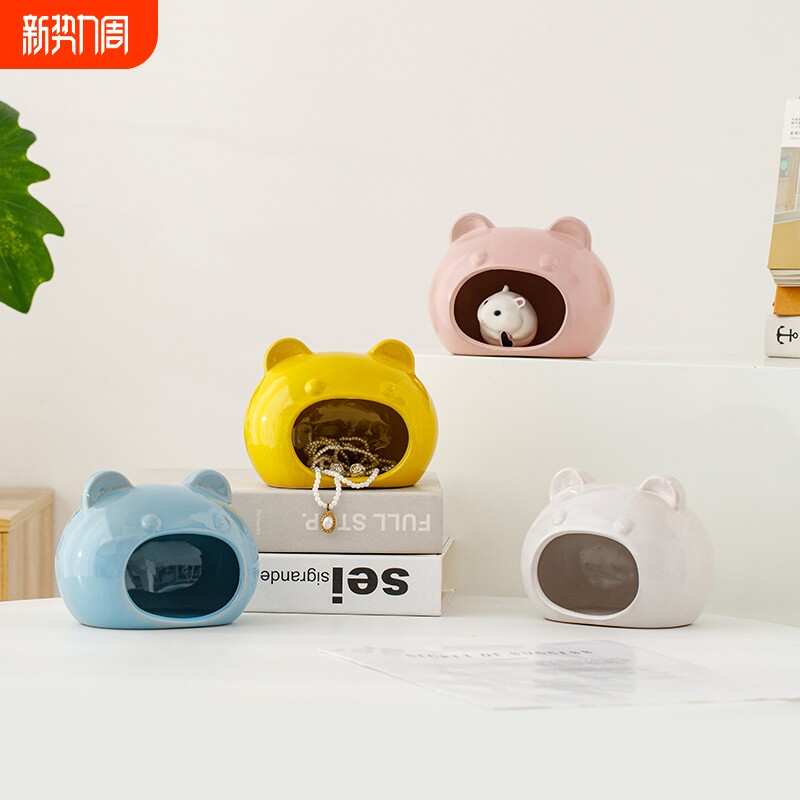 仓鼠窝陶瓷金丝熊躲避窝大号小仓鼠夏天降温散热消暑冰屋窝小房子