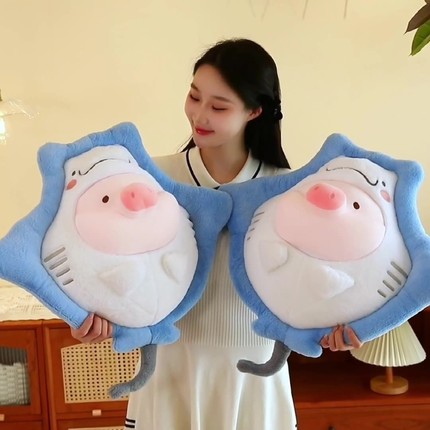 可爱猪猪抱枕长条枕床上睡觉夹腿布娃娃小猪公仔毛绒玩具女生礼物