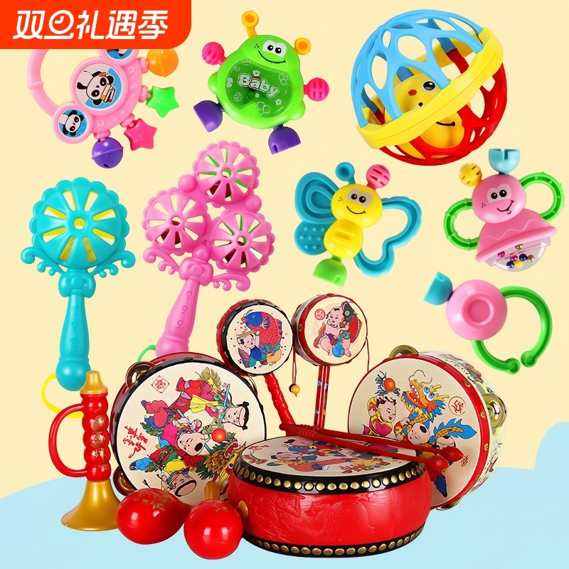 婴儿玩具摇铃3-6-12个月新生宝宝0-1岁益智早教啃咬幼儿牙胶