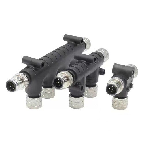 M12T型接头三通四通六通连接器