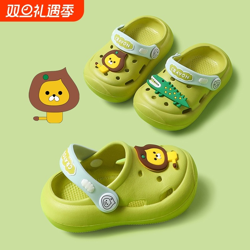 latetime男童凉鞋夏卡通宝宝沙滩鞋婴幼儿洞洞鞋软底儿童凉拖