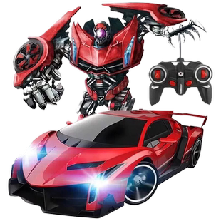 遥控汽车儿童玩具金刚警车变形手势感应跑车3-8男孩漂移赛车礼物