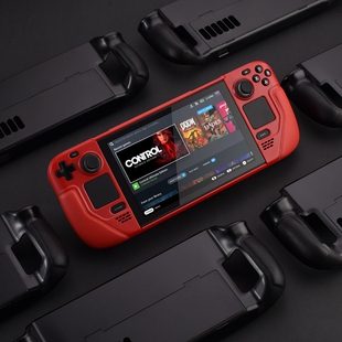 红印适用于Steam Deck oled游戏机保护壳不影响散热带支架主机充电器收纳包一体壳防摔谁SD掌机壳LCD保护套