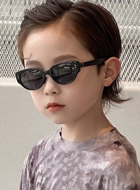猫眼同款儿童墨镜防紫外线眼镜亲子款太阳镜男孩时尚个性帅气