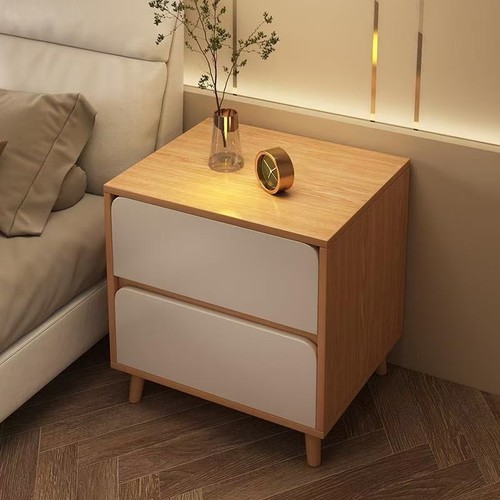 简易再升级实木腿简约现代床头柜