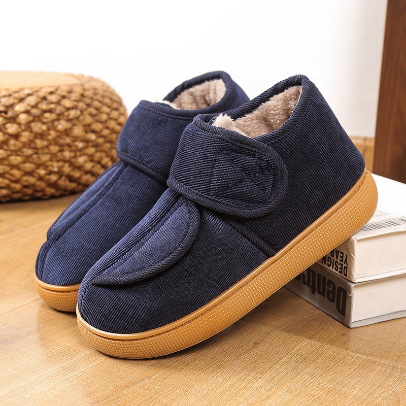 棉鞋冬季老人脚肿保暖老年人专用棉拖鞋防滑软底妈妈加绒厚底耐磨