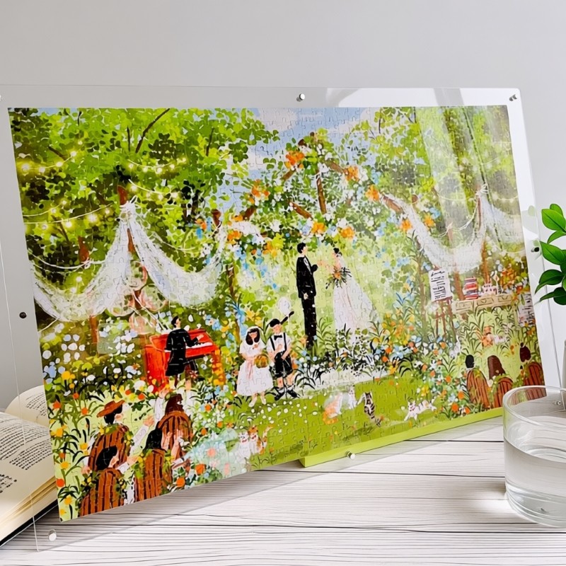 亚克力相框拼图裱框摆台挂墙5070高透明三层防尘1000片专用成