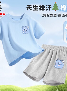 男童夏装套装儿童纯棉短袖短裤