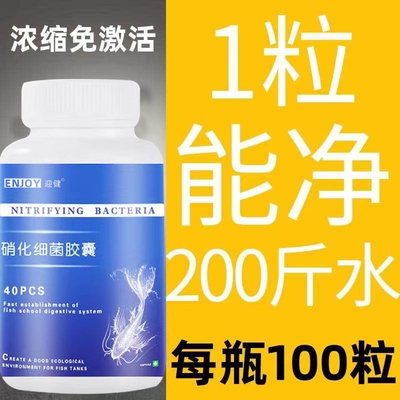 硝化细菌鱼缸用水族箱硝化菌胶囊消化干粉龙鱼专用活菌锦鲤净水剂