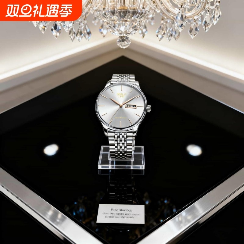 手表男款全自动男表数字双日历防水腕表男机械风全自动防水高级感