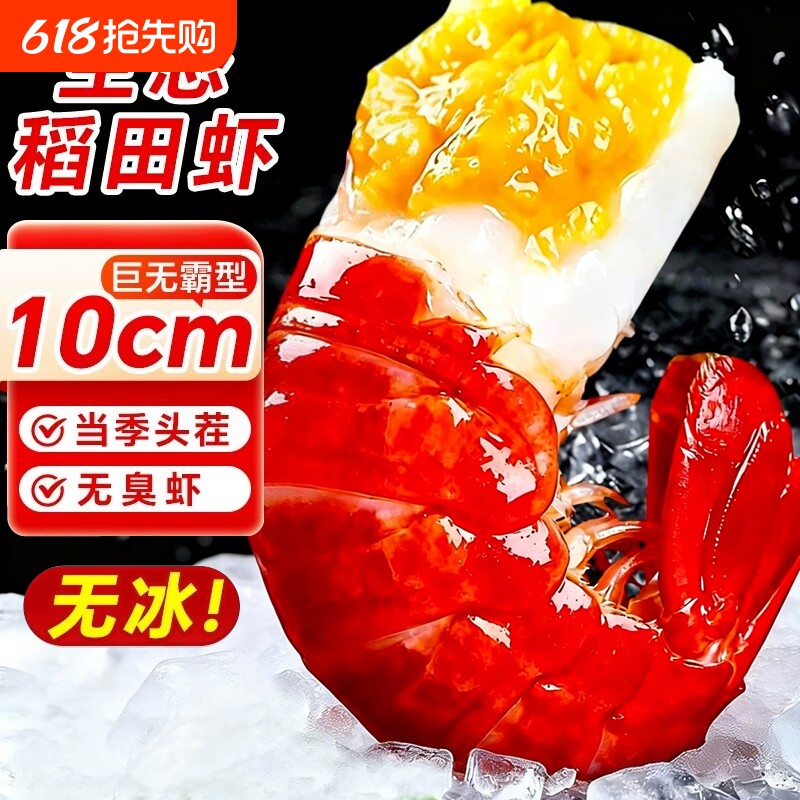 龙虾尾冷冻鲜活小龙虾无冰衣龙虾尾批发生鲜整箱特级大号虾球鲜冻