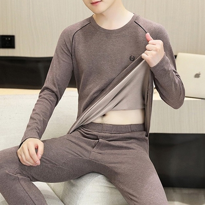 红豆秋冬季保暖内衣男款德绒发热青少年初高中生校服神器秋衣秋裤