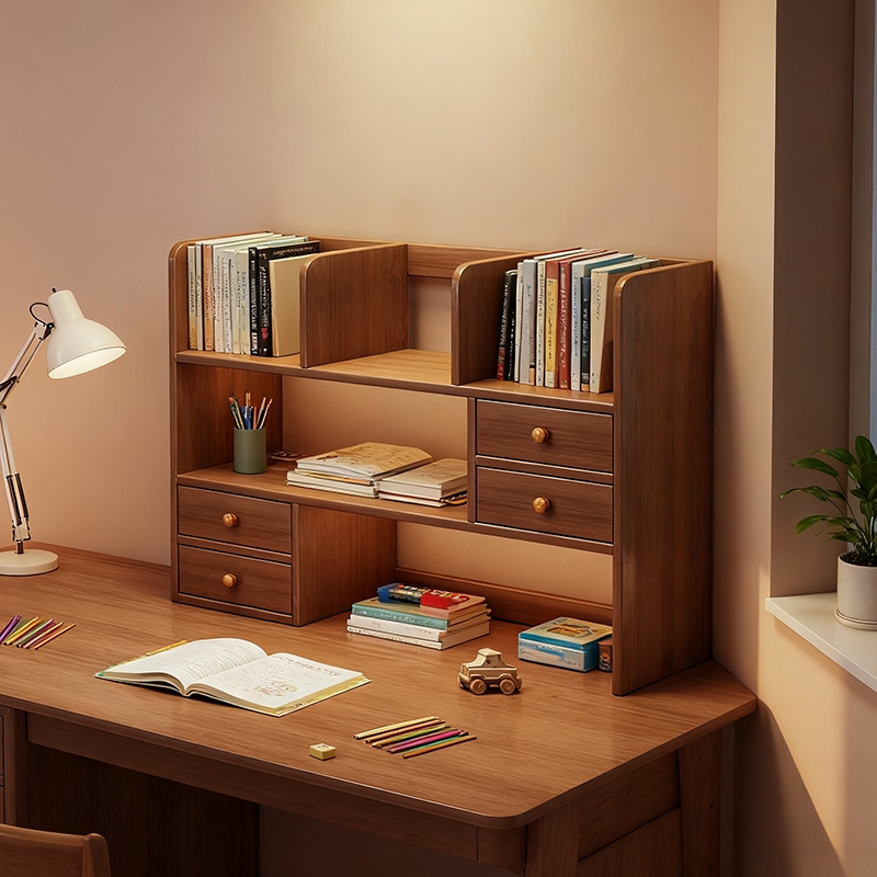小柜门设计实木生态板桌面书架