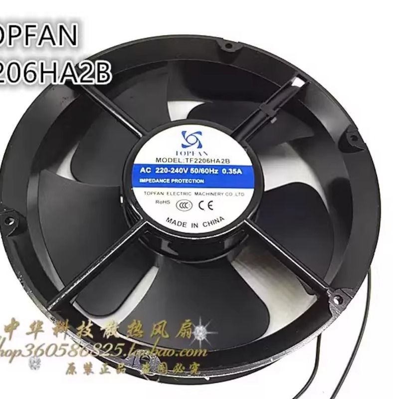 全新TOPFAN TF9225HA2B AC 220-240V 0.09A 9025 9cm机柜散热风机