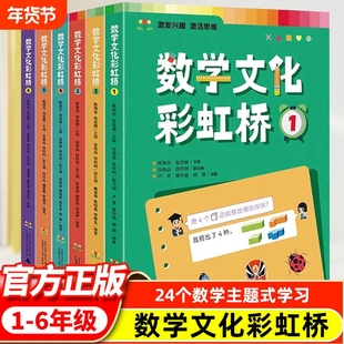 数学文化彩虹桥全6册小学生课外阅读书籍一二三四五六年级适用锻炼孩子的数学思维培养孩子数学阅读兴趣了解数学的文化