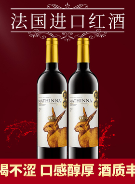 14度兔年限量珍藏750ml*2双支进口红酒葡萄酒干红赤霞珠聚会送礼