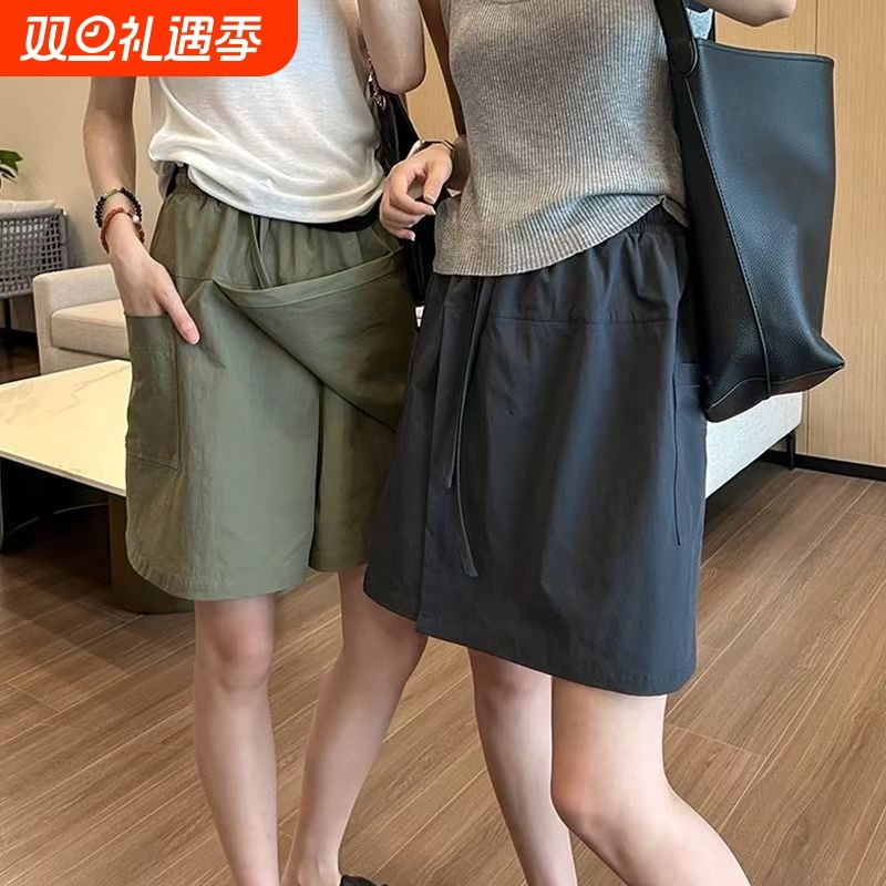 防晒裙裤子女2025夏季薄款高腰显瘦宽松大码休闲百搭防走光短裤女