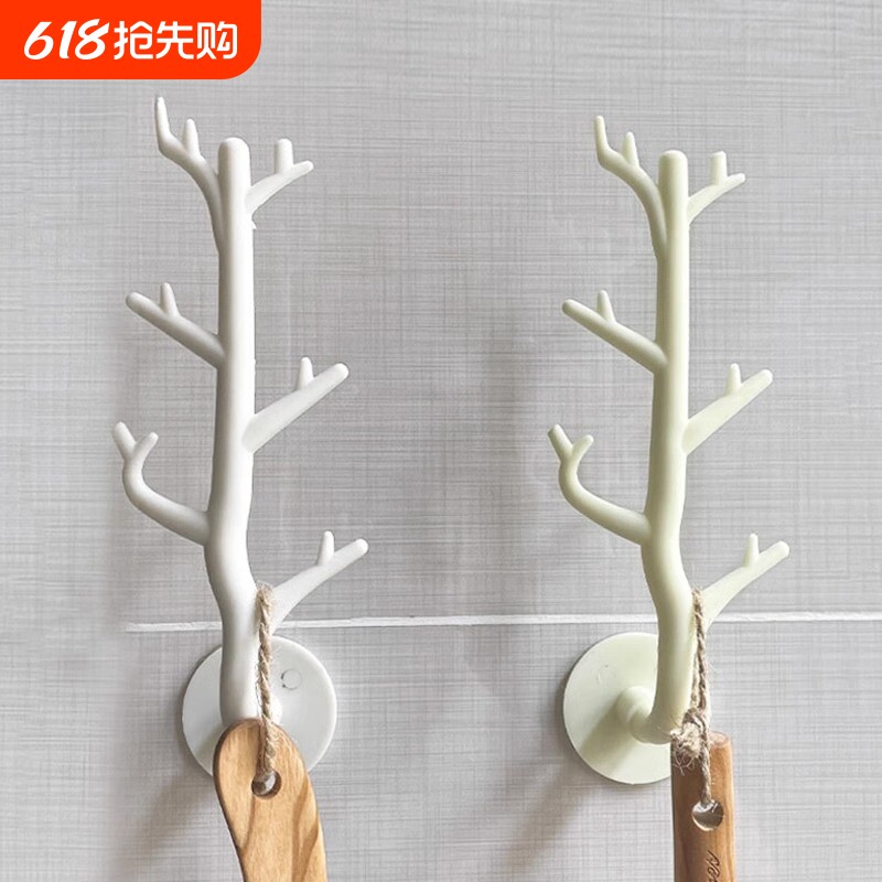 玄关入户进门口挂钥匙置物架创意装饰挂钩放钥匙收纳免打孔承重