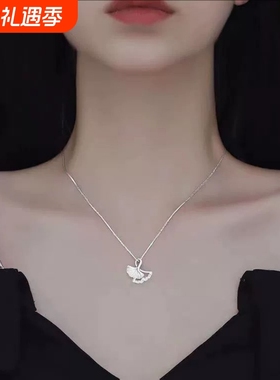 送女友银杏叶项链女小众设计高级感锁骨链2025年新款潮耳饰品送礼