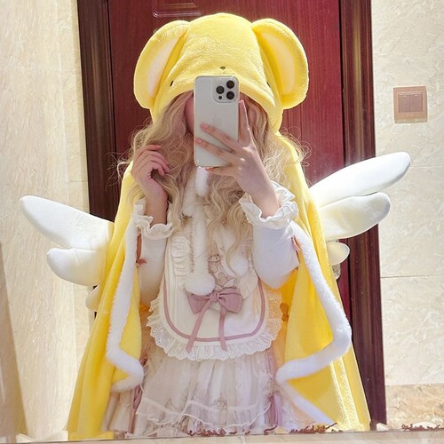 魔卡少女樱小可空调毯百变小樱毛绒连帽毛毯二次元午睡毯斗篷周边