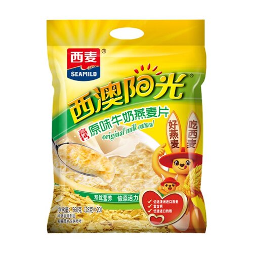 西麦西澳阳光牛奶燕麦片560g小包原味即食冲饮麦片早餐冲泡红枣