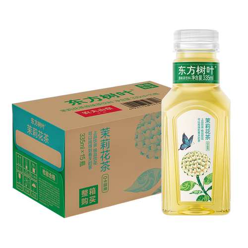 农夫山泉 东方树叶无糖茶饮料 茉莉花茶335ml*6瓶 *4 24瓶整箱装