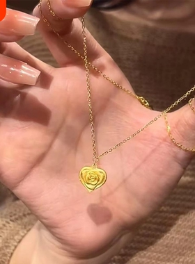 清新花朵纹理立体项链饰品高级感