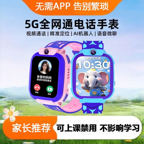 博翌扬儿童智能电话手表5g全网通中小学生多功能定位视频通话SW54
