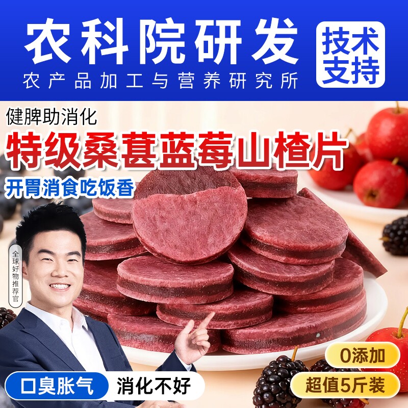 山楂片干零食官方旗舰店无添加儿童小吃食品果干桑葚夹心蓝莓开胃