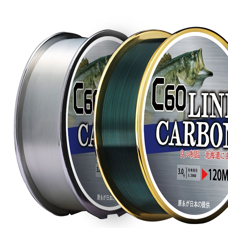 日本原丝海竿鱼线主线子线尼龙路亚矶钓线碳素线碳线鱼线100米