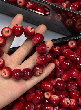 仿真红苹果手串手链小众个性创意圣诞平安夜送闺蜜朋友礼物手饰