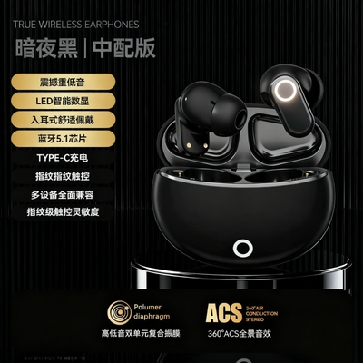 PROX蓝牙耳机真无线半入耳式降噪运动跑步游戏短柄超舒适