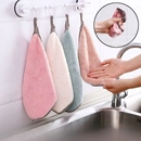 3条擦手巾可挂式 厨房清洁抹布吸水不掉毛耐脏去油擦桌子百洁布