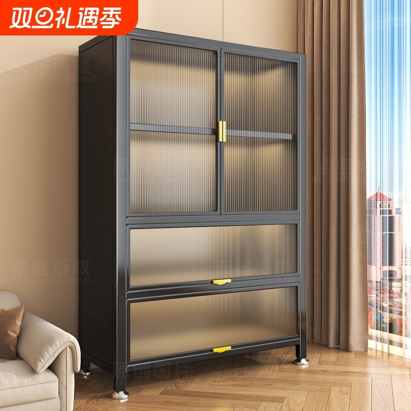 现代简约金属衣柜卧室家用简易组装出租房挂衣橱铁皮收纳碳钢环保