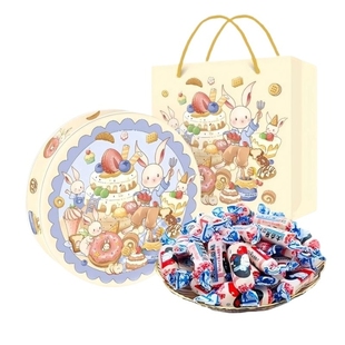 原味 大白兔奶糖手提盒 生日蛋糕款 1盒 混合味多规格 258g