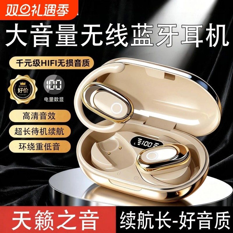 柏林之声2025新款骨传导运动无线蓝牙耳机不入耳挂耳式降噪长续航