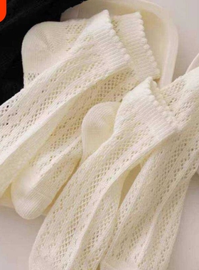 诸暨袜子女夏天薄款防臭短袜镂空网眼透气白色花边船袜女黑色绿色