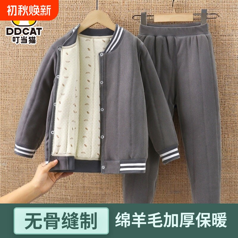 叮当猫加厚夹棉小学生棉衣图片