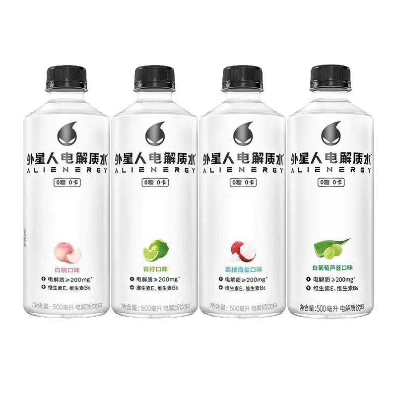 外星人500ml*15瓶电解质水白桃青柠荔枝葡萄芦荟味0糖0卡运动饮料