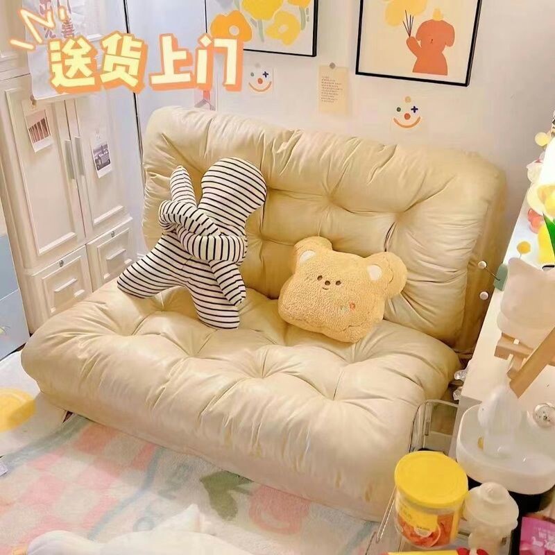 双人小沙发懒人沙发可躺可睡客厅卧室阳台飘窗榻榻米可折叠沙发床