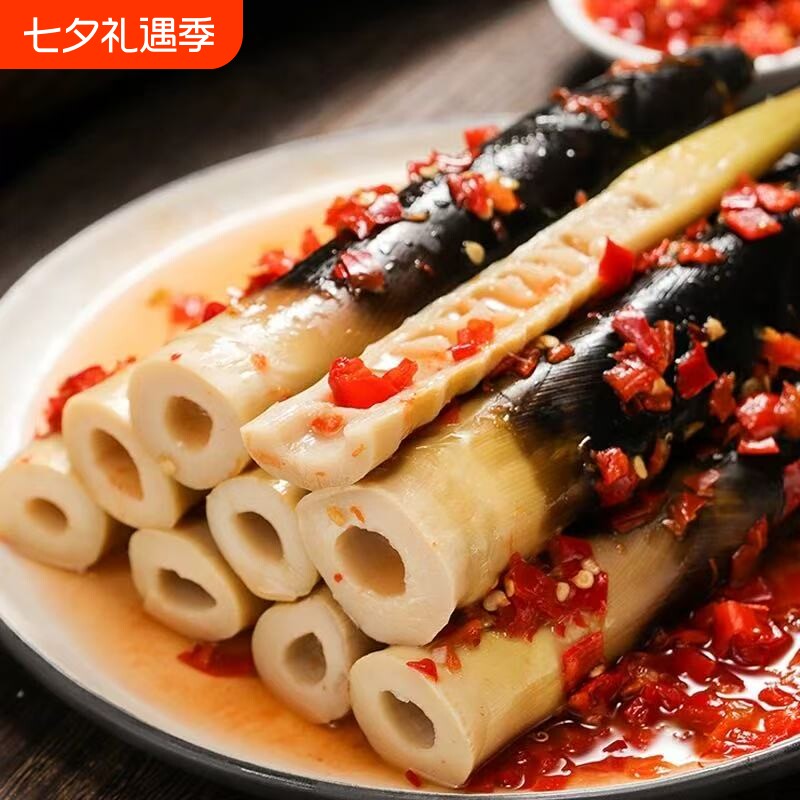 新笋网红手剥笋竹笋开袋即食香辣泡椒手拨新鲜嫩脆嫩笋尖零食辣味