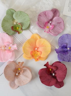 绢布3D打印胶片蝴蝶兰花头婚庆