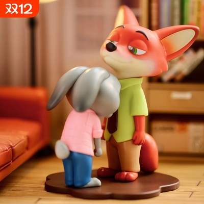 疯狂动物城2甜蜜依靠尼克朱迪甜蜜抱抱系列公仔潮玩手办玩具礼物