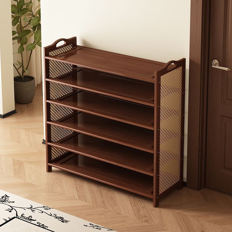 鞋架子家用门口多层入户门玄关可移动室内简易简约中古风鞋柜