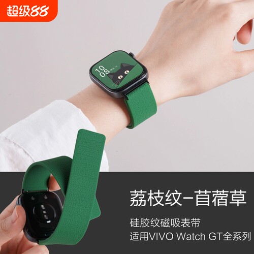 适用vivowatchgt2表带vivogt2智能手表磁吸vivowatchgt硅胶表带iqoowatchgt2新款秋冬透气手链男女款替换腕带
