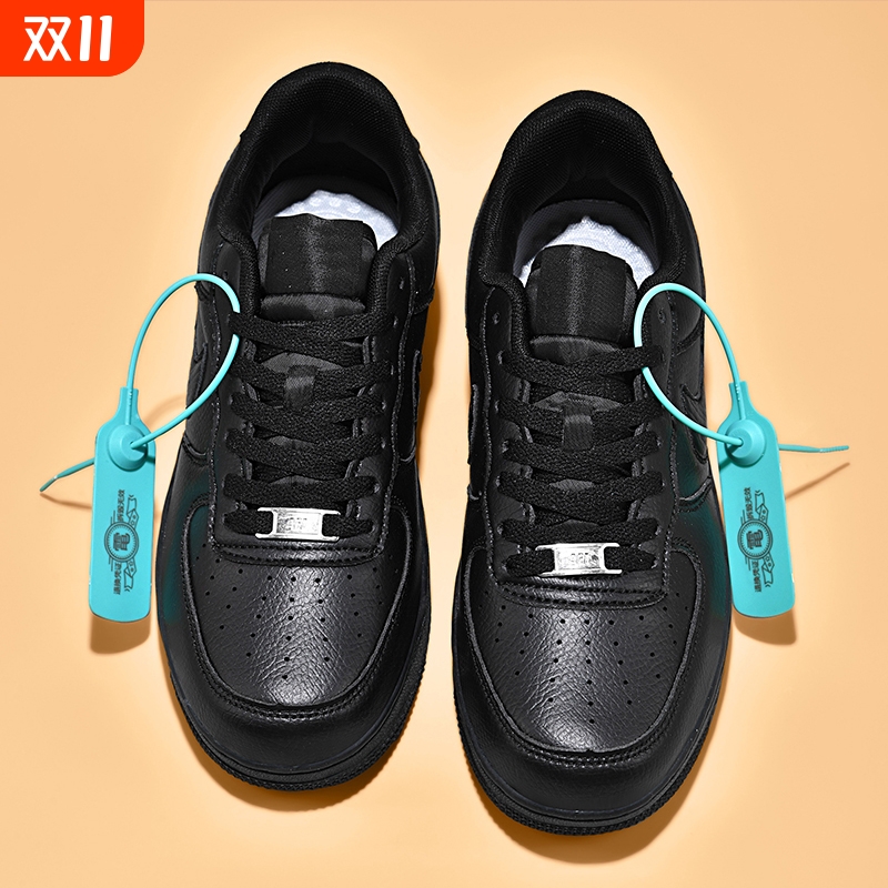 空军一号aj男鞋新款秋季联名黑武士低帮板鞋AF1情侣男女纯白女鞋