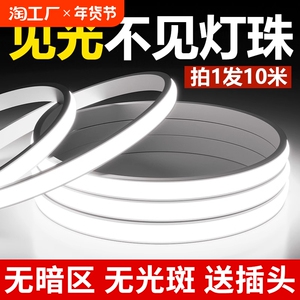 cob灯带家用吊顶硅胶背景墙220v客厅自粘户外防水氛围led软灯条