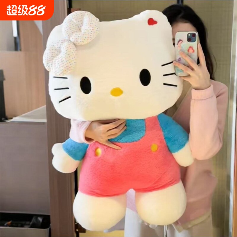 新款kt娃娃猫公仔猫毛绒玩具床上搂睡抱枕创意玩偶生日礼物送女生