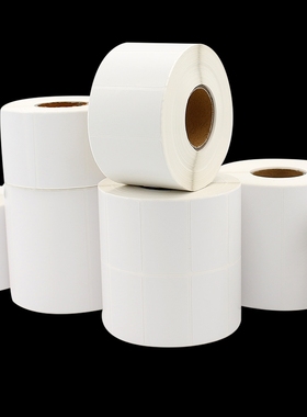 铜版纸不干胶标签32*19 20 25 30 40 50 60 70 80 90 100x150 空白条码贴纸铜板标签打印纸双排三排标签贴纸