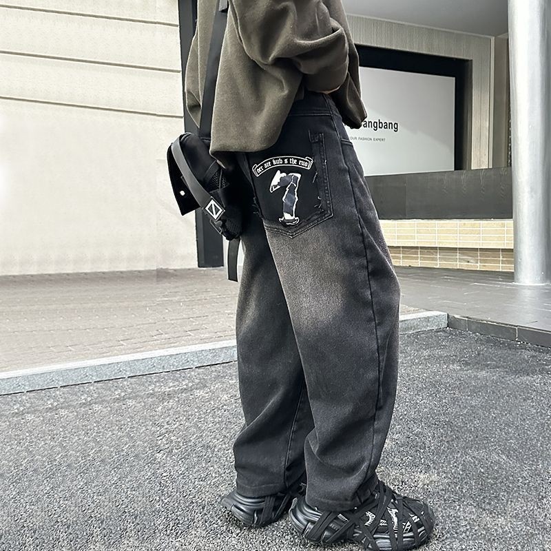 童装男童裤子新款儿童秋冬季加绒牛仔裤中大童加厚一体绒阔腿长裤,童装/婴儿装/亲子装,裤子,淘宝优惠券,粉丝福利购,淘宝优惠卷